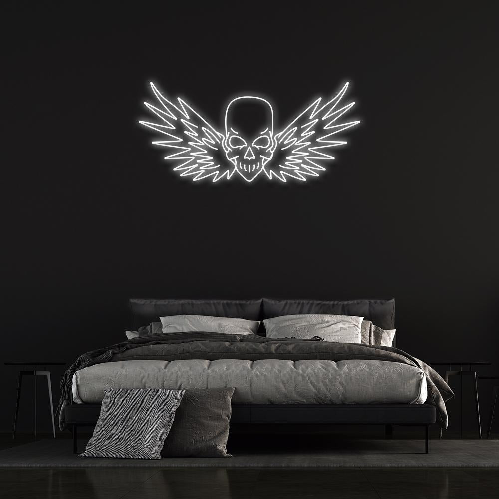 Flying Skull - LED Neon Sign