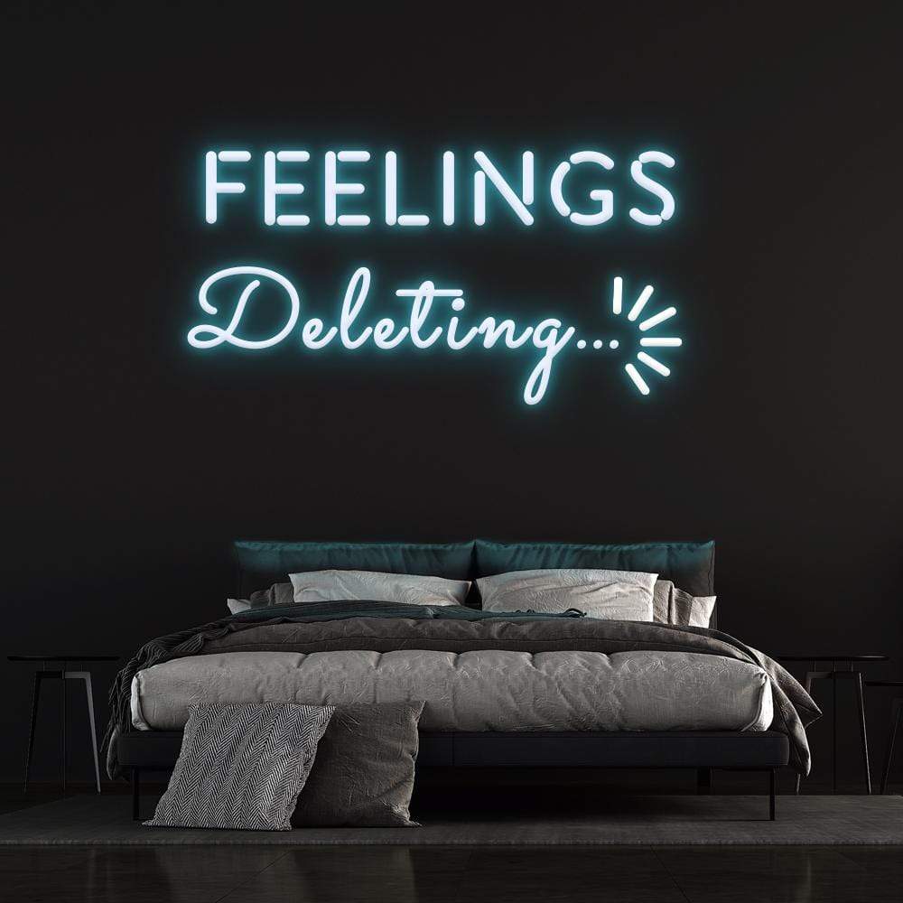 'Deleting Feelings' Neon Sign