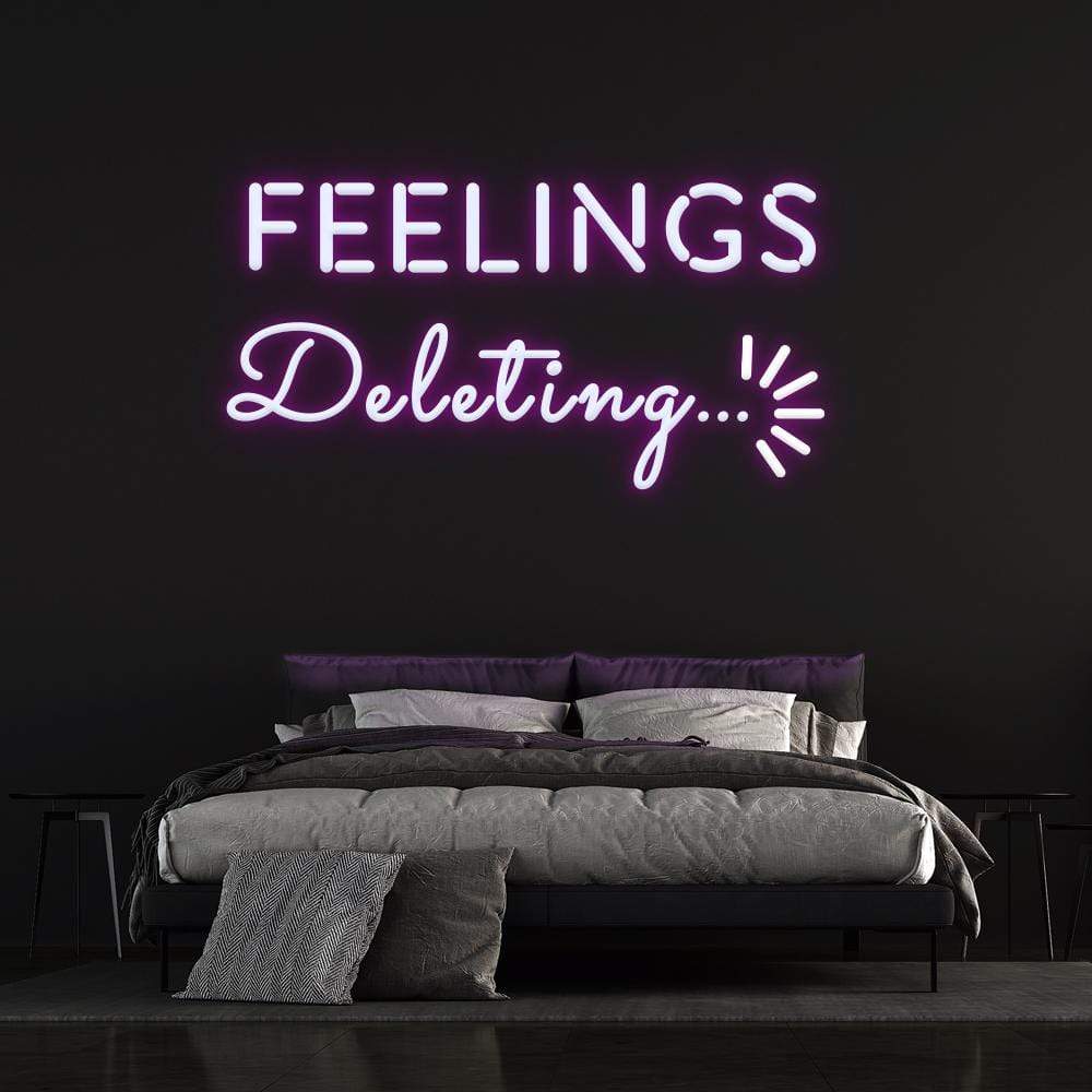 'Deleting Feelings' Neon Sign