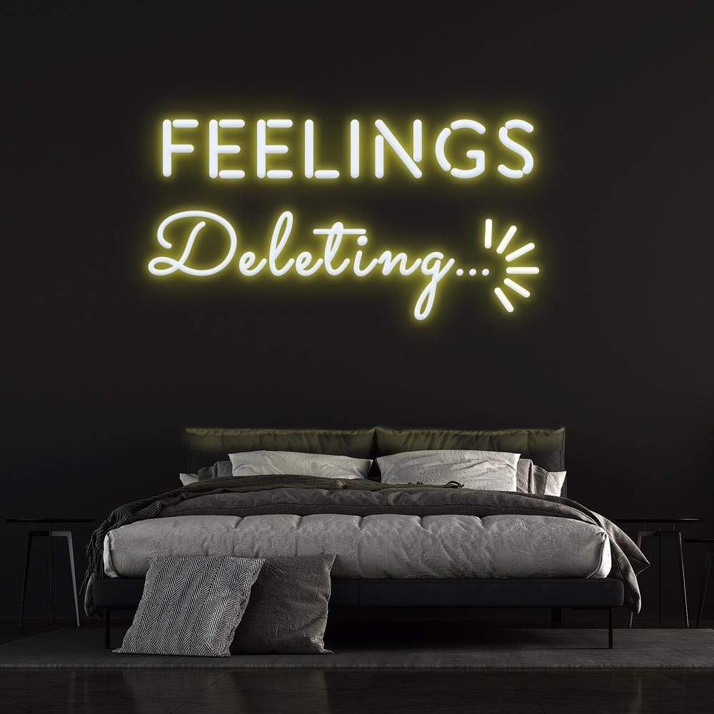 'Deleting Feelings' Neon Sign