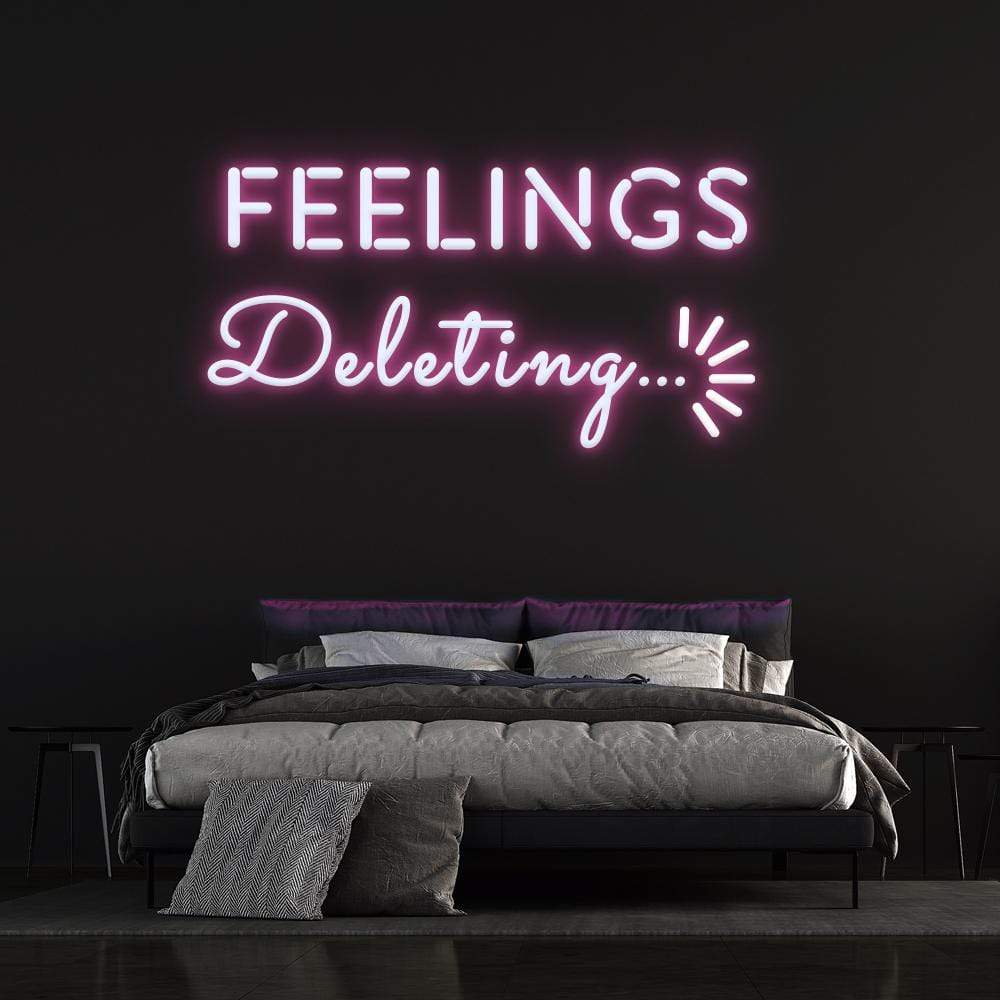 'Deleting Feelings' Neon Sign