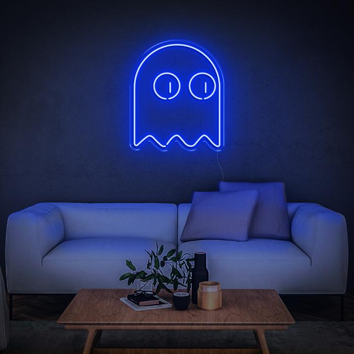 Fun Bright Blue Video Game Ghost LED Night Light Room Wall outlets Decoration