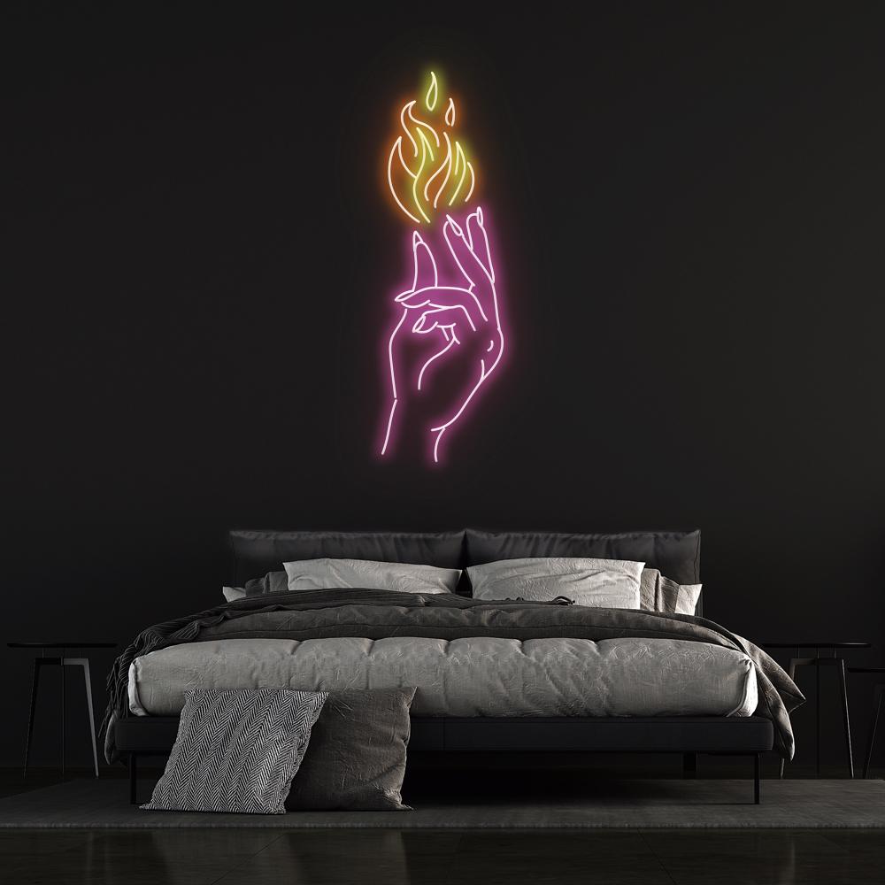 "Hand of Passion" Neon Sign