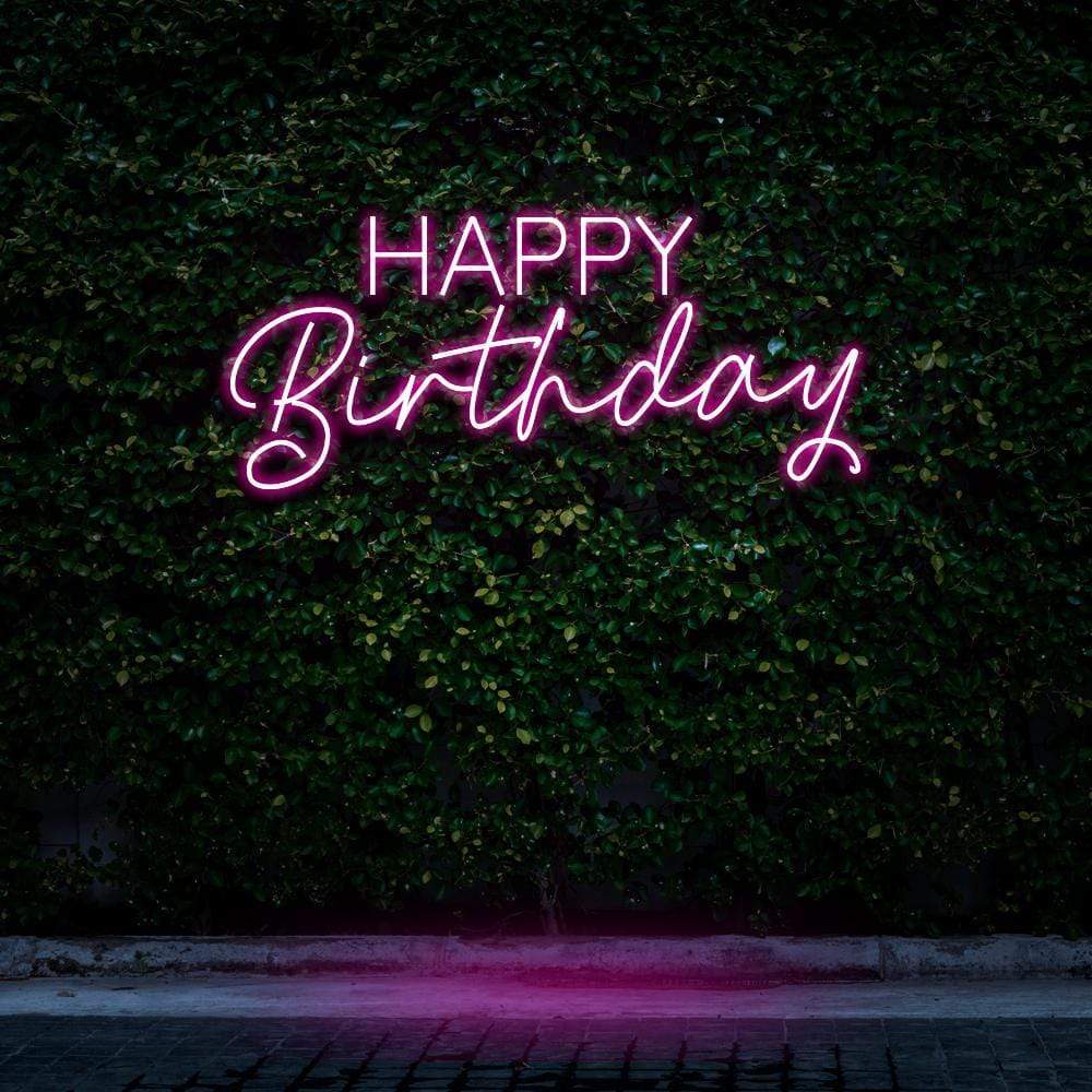 "Happy Birthday" Neon Sign