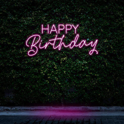 "Happy Birthday" Neon Sign