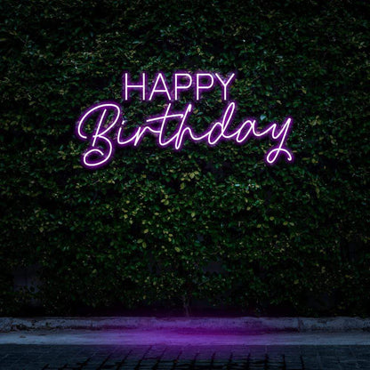 "Happy Birthday" Neon Sign