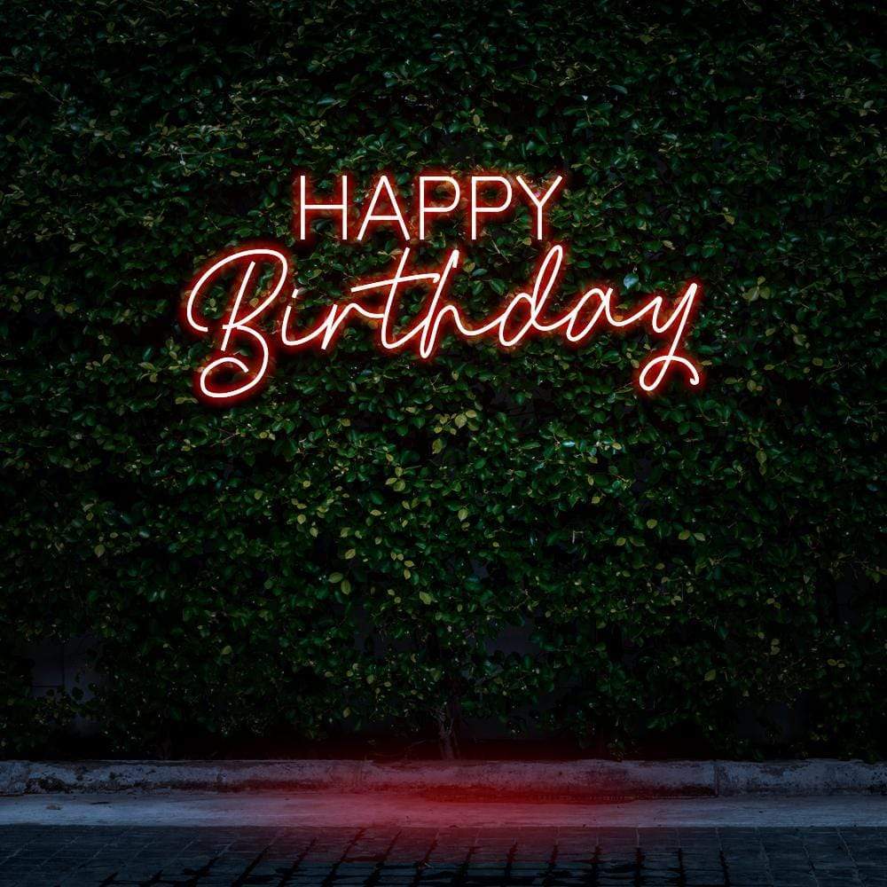 "Happy Birthday" Neon Sign