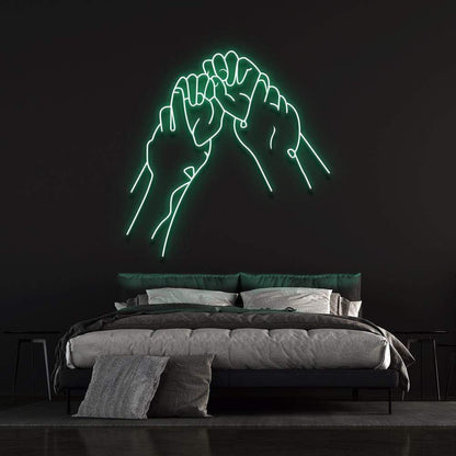 'Hold Hands' Neon Sign