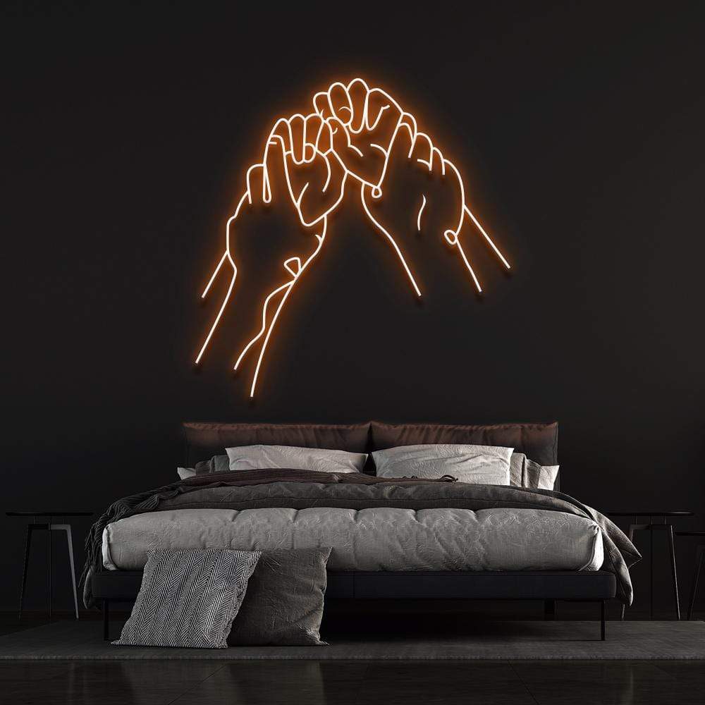 'Hold Hands' Neon Sign