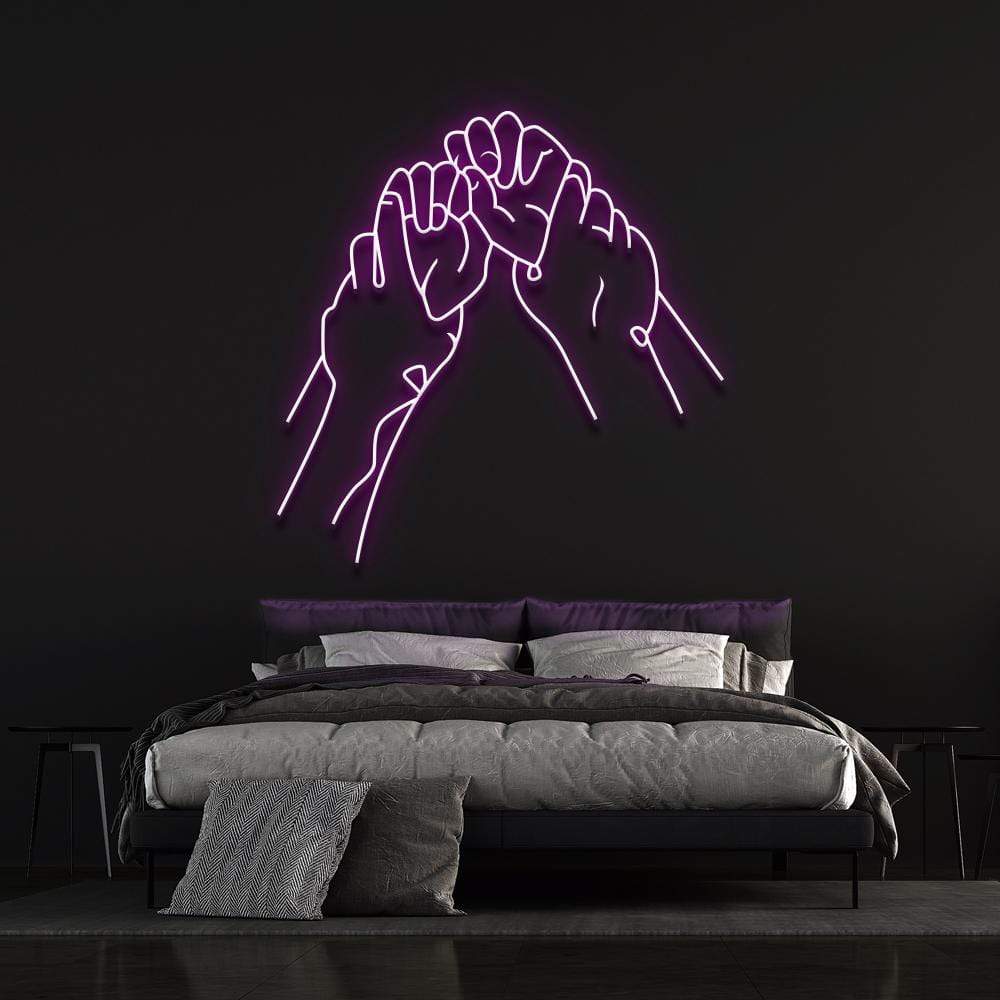 'Hold Hands' Neon Sign