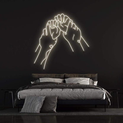 'Hold Hands' Neon Sign