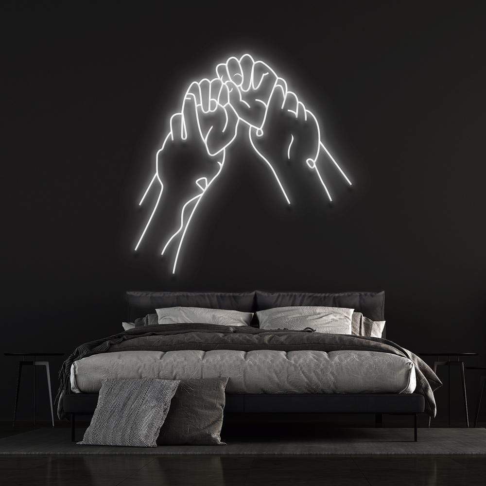 'Hold Hands' Neon Sign