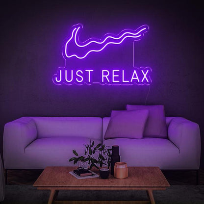 'Just Relax' LED Neon Sign