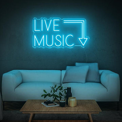 'Live Music' LED Neon Sign