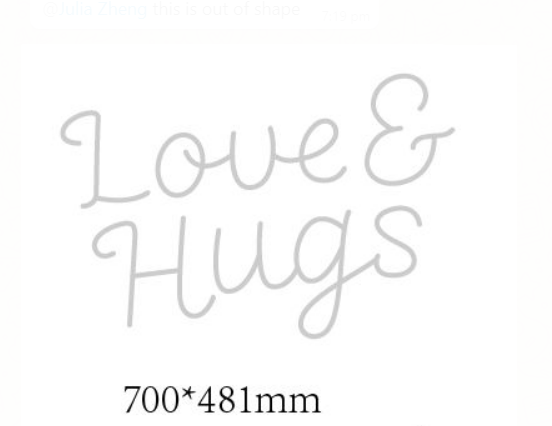 Love & Hugs Neon Sign