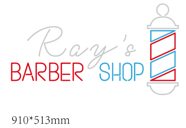 Neon sign Ray's barber