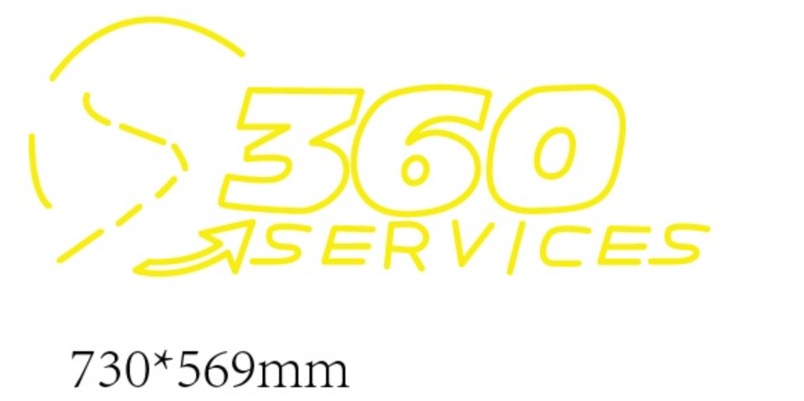 360 Services Neon sign