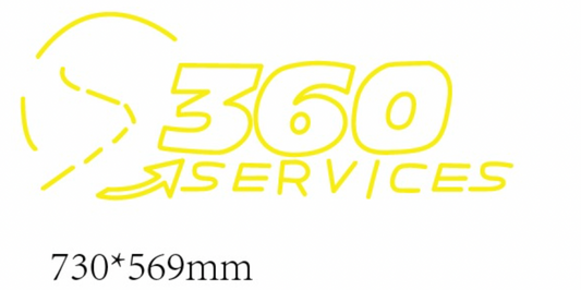 360 Services Neon sign