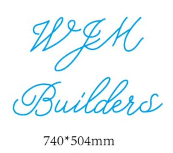 WJM BUILDER'S NEON SIGN