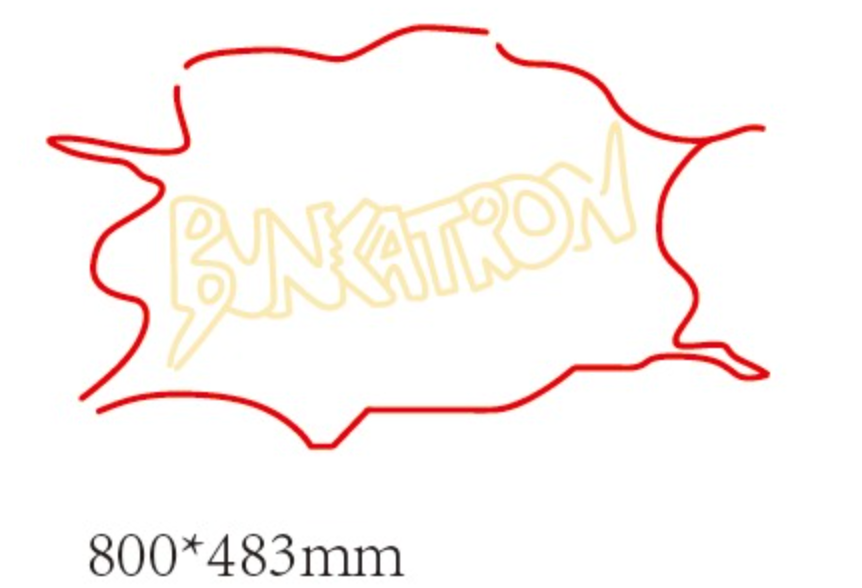 BUNKATRON neon sign