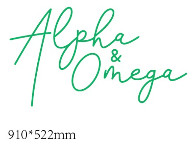 Neon Sign Alpha & Omega