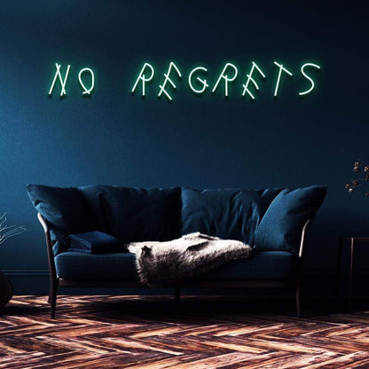 "No Regrets" Neon Sign