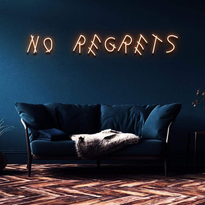 "No Regrets" Neon Sign