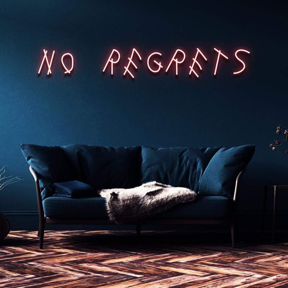 "No Regrets" Neon Sign