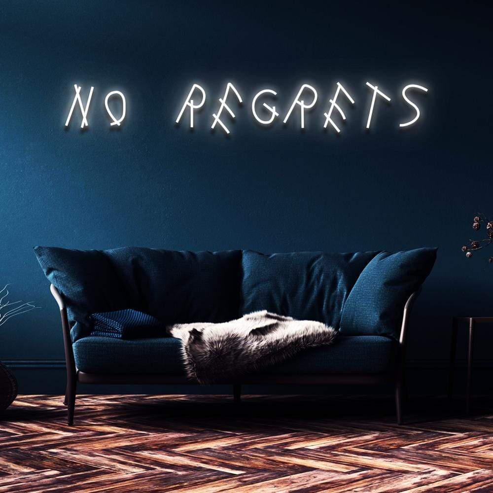 "No Regrets" Neon Sign