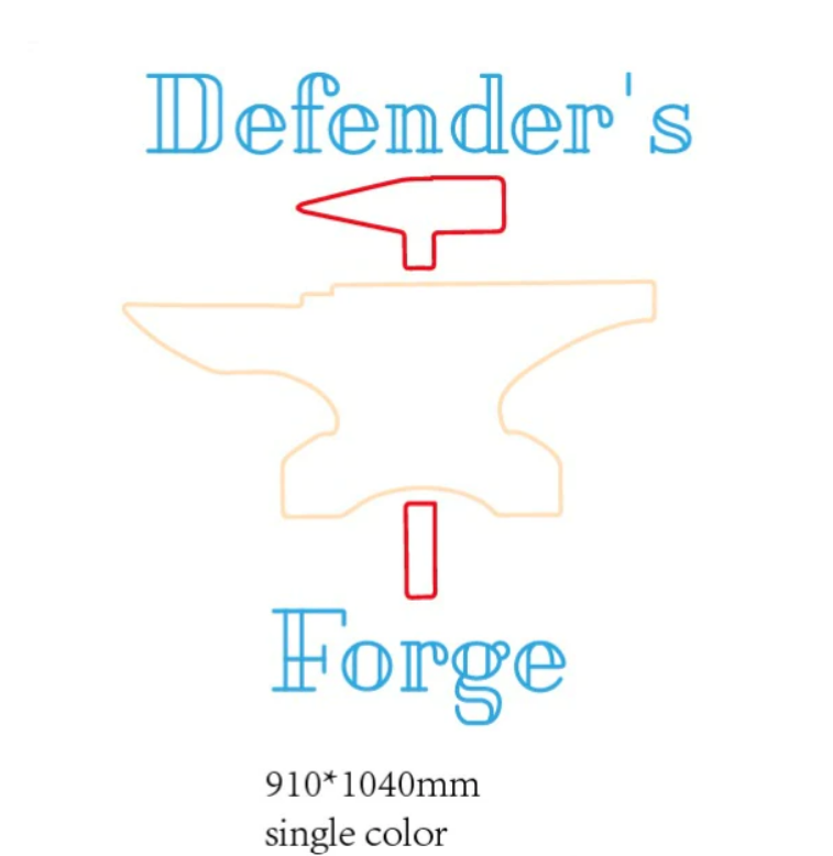 NEON SIGN DEFENDER'S FORGE