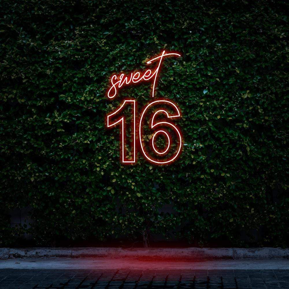 "Sweet 16" Birthday Neon Sign