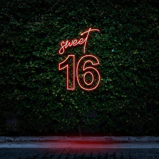 "Sweet 16" Birthday Neon Sign