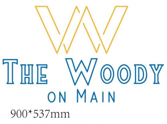 CUSTOM NEON SIGN - THE WOODY ON MAIN