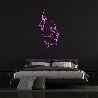 Two Faces - LED Neon Sign