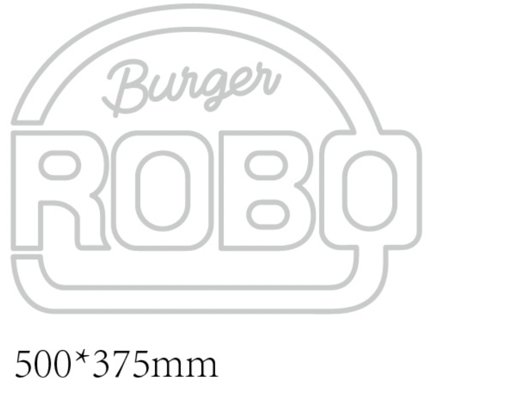 Burger Robo neon sign