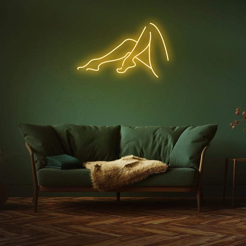 Female Legs Silhouette Neon Sign