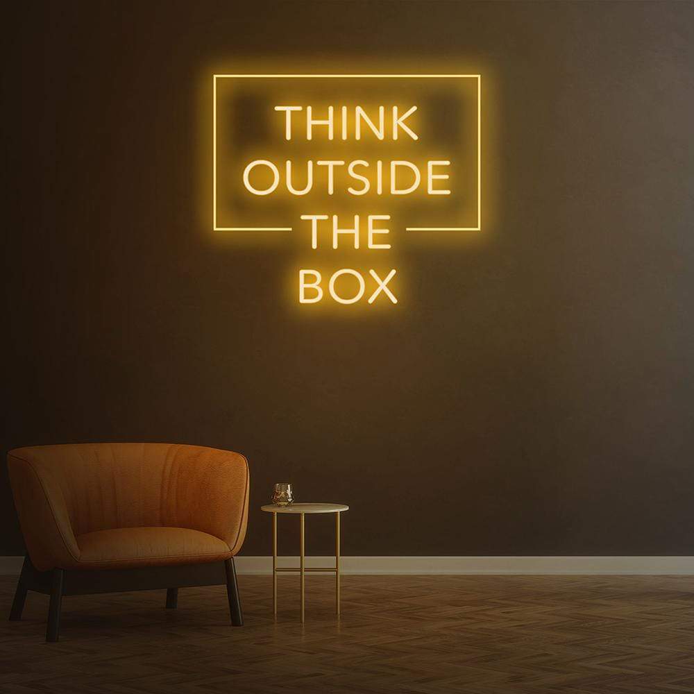 "Think Outside The Box" Neon Sign