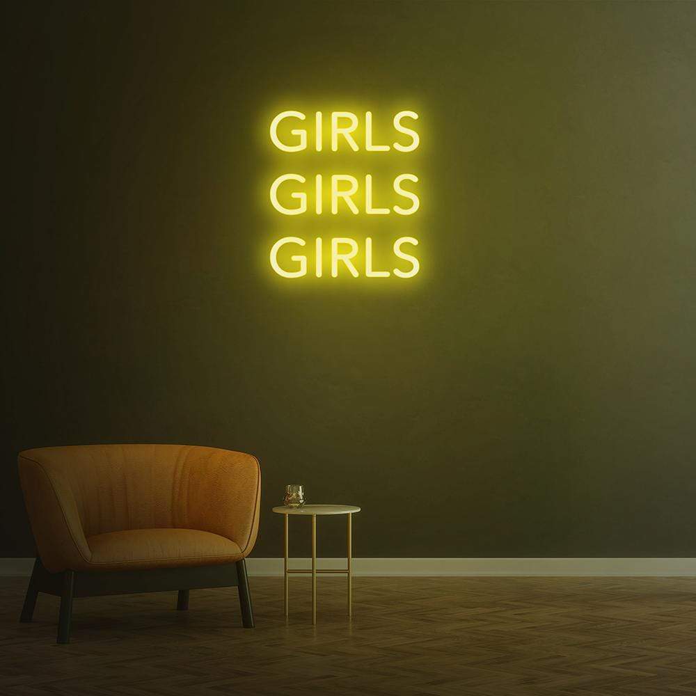 Girls Girls Girls - LED Neon Sign