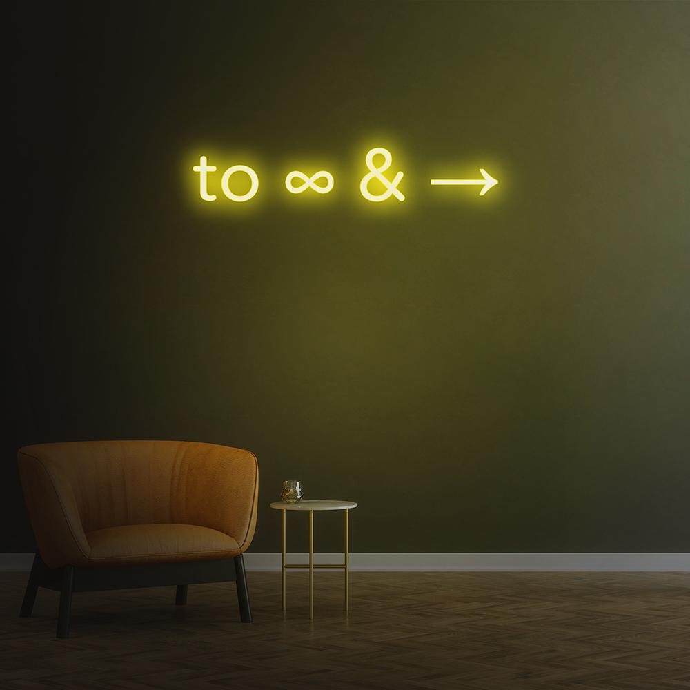 'To Infinity and Beyond' Neon Sign