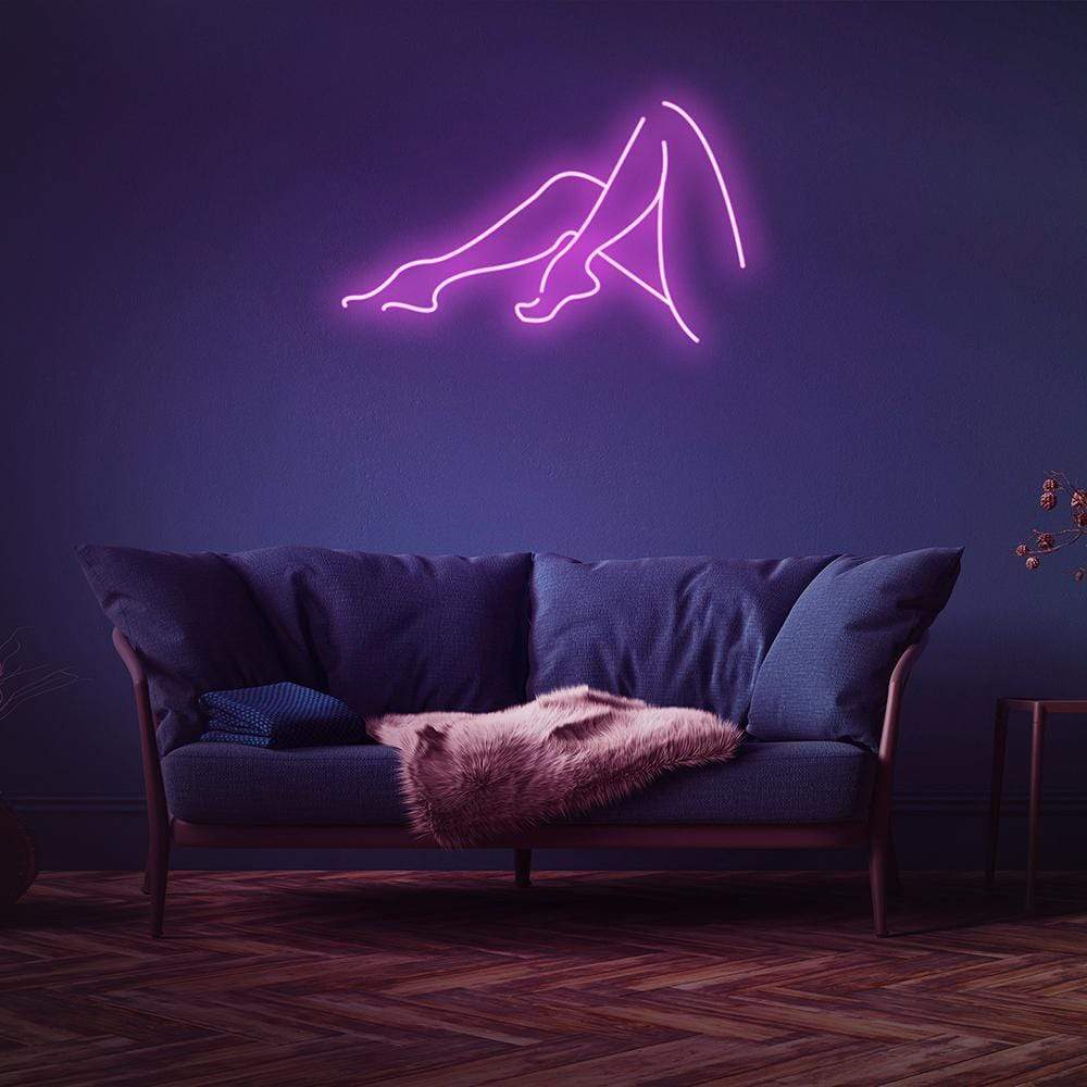 Female Legs Silhouette Neon Sign