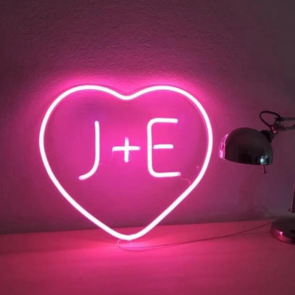 Heart Sign with Initials | LED Neon Sign