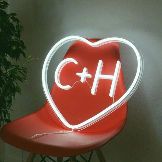 Heart Sign with Initials | LED Neon Sign